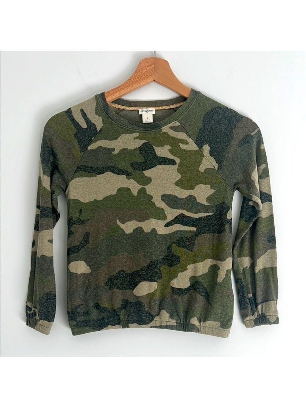 J.Crew Crewcuts Girl Camouflage Military Print Sweatshirt Small 6-7 Medium 8-10